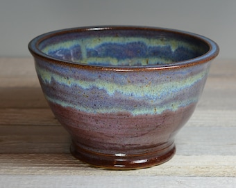 Ceramic Bowl - Serving Bowl - Small Mixing Bowl - Purple & Blue