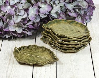 Medium Spoon Rest for Kitchen, Coffee Bar, Tea Bag Rest, Little Green Dish