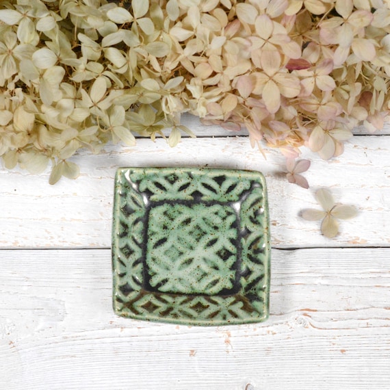 Little Tea Bag Rest, Dipping Dish, Mini Plate, Ring Dish, Handcrafted Pottery