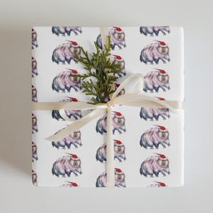 Tardigrade Wrapping Paper | Science Gift Wrap | Hand-Drawn Tardigrade Illustration | Set of 3 Sheets | Whimsical Christmas Wrapping Paper