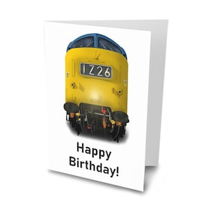 Gepersonaliseerde Class 55 Deltic Verjaardagskaart, Kerstmis, Vaderdag, Liefhebber
