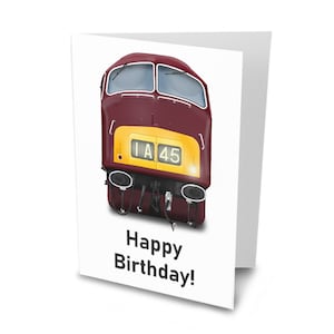 Tarjeta de cumpleaños para entusiastas de los ferrocarriles del tren de guerra de la clase 42