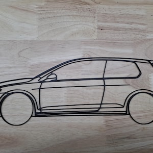Decoración de pared volkswagen pack contorno corte archivo láser .svg golf, escarabajo y más
