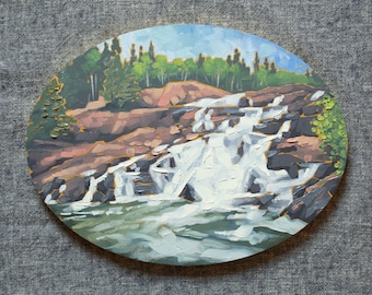 Original Oil Painting of a Mountain Stream, Landscape Painting - "Ways of Water"
