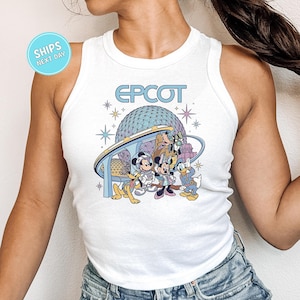 Disney World Tank Top Epcot Disney Mickey & Friends Baby Tee Disney  2026 Cropped Tank Top WDW  Girls  Girl Baby Tank Top