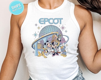 Disney World Tank Top Epcot Disney Mickey & Friends Baby Tee Disney  2026 Cropped Tank Top WDW  Girls  Girl Baby Tank Top