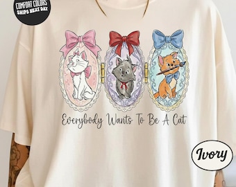 Disney The Aristocats Shirt Comfort Colors Retro Coquette Marie Cat Shirt Kids Disney Cat Shirt Disney Girls Shirt Coquette Disney Kids Tee