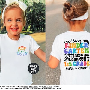 KINDERGARTEN Graduation Shirt Last Day of School Shirt Retro Kindergarten Graduation Gift 1st Grade Toddler Kids Shirt Kids Graduation Shirt