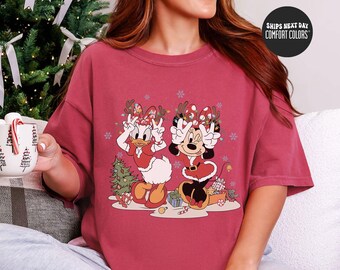 Disney Minnie Daisy Christmas Comfort Colors® Shirt Disney Besties Girls Trip Shirt Minnie And Daisy Xmas Shirt WDW Girl Trip Christmas Gift