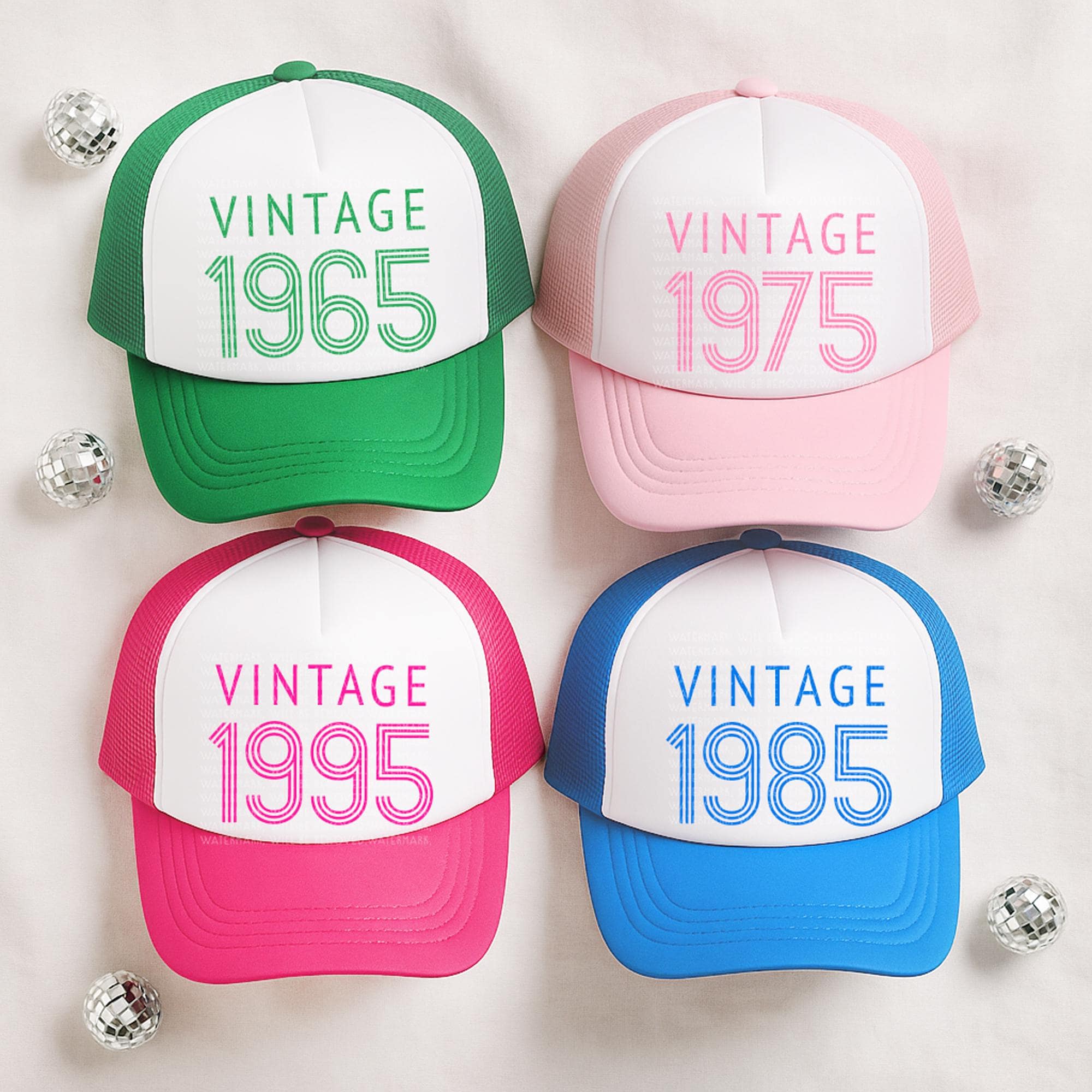 1995 Western 5-pack Trucker Hats: Women Adjustable Snapback Caps With 30pcs Womens Cinch Blue Floral Baseball Cap - Cowpokes Western Shop main image 2