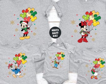 Disney Christmas Shirts Mickeys Very Merry Christmas Party 2026 Shirt Matching Mickey & Friends Xmas Tee Disney Family Vacation Holiday Trip