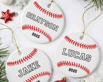 Personalized Baseball Ornament Baseball Coach Ornament Baseball Lovers Gift Sports Christmas Ornament Custom Baseball Player Ornament Kids