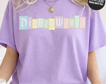 Chemise Vacation Comfort Colors® Chemise Vacation rétro Sweat-shirt Magical Kingdom Disney Chemise Vacation assortie Chemise Disney pastel
