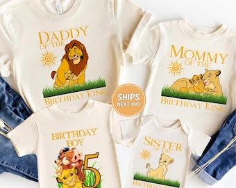 Custom Lion King Birthday Shirt Family Matching Birthday Shirt Kids Disney Birthday Shirt Simba Birthday Shirt Animal Kingdom Birthday