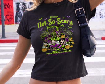 Disney Halloween Cropped Tank Top Halloween Mickey And Friends Baby Tee Disney Nightmare On Main Street Disney Mickeys Not So Scary Crop Top