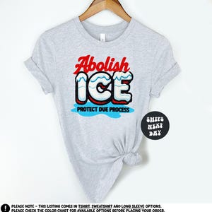 a t - shirt with the slogan abolish ice on it
