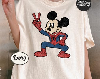 Mickey Spider Shirt Comfort Colors Disney Superhero Shirt Mickey Spidey Shirt Kids Mickey Mouse Shirt Toddler Shirt Disney Sweatshirts