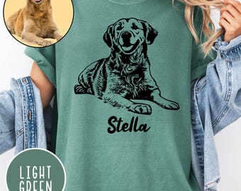 Custom Pet Photo Comfort Colors® Shirt Personalized Shirt Dog Mom Christmas Gift Dog Owner Tee Personalized Cat Mom Gift Custom Photo Print