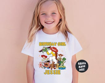 Custom Toy Story Birthday Girl Shirt Disney Birthday Sweatshirt Custom Name Age Birthday Shirt Toddler Birthday Toy Story Birthday Shirt