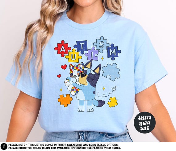 Autism Awareness Shirt Blue Autism Sweatshirt I Wear Blue Autism Neurodiversity Acceptance Shirt Autism Inclusion Matters Neuro Diversity