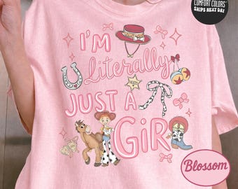 Toy Story Jessie Shirt Comfort Colors Disney Howdy Toy Story Shirt Literally Just A Girl Shirt Coquette Toy Story Jessie Shirt Toddler Shirt
