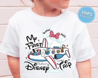 Kids First Disney Trip Shirt Custom Disneyland Shirt Disney Sweatshirt Custom Matching Family First Disney Trip Shirt Disney Toddler Shirts