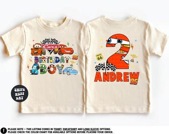 Custom Disney Cars Birthday Shirt Lightning McQueen Sweatshirt Custom Boys Birthday Shirt Custom Toddler Birthday Shirt Pixar Cars Shirt