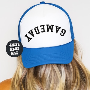 Game Day Hat Upside Down Trucker Hat for Game Day Football Snapback Gift for Football Fan Trucker Hat for Football Tailgate Hat Unisex Hat