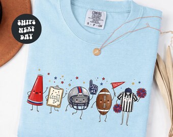 Football Shirt Funny Football Game Day Shirt Football Doodle Comfort Colors® Shirt Football Fan Gift Gameday Touchdown Football Season Shirt
