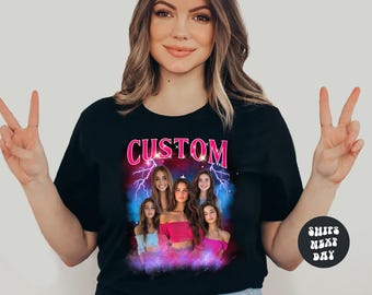 Custom Photo Collage Shirt Custom Bootleg Girlfriend Shirt Personalized Birthday Shirt Bootleg Gift For Girlfriend Shirt Cute Birthday Gifts