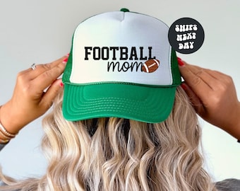 Football Mom Foam Trucker Hat Cheer Mom Hat Football Mama Trucker Hat Gift For Mom Sports Hat Football Season Snapback Cap Football Fan Gift