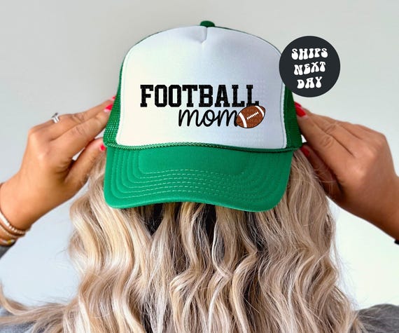 Football Mom Foam Trucker Hat Cheer Mom Hat Football Mama Trucker Hat Gift For Mom Sports Hat Football Season Snapback Cap Football Fan Gift