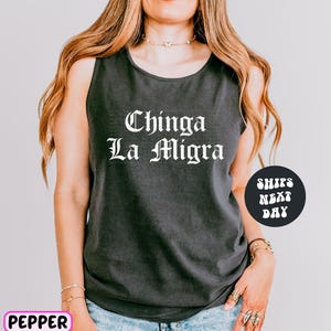 Anti ICE Tank Top Abolish ICE Comfort Colors® Tank Top Chinga La Migra Tank Top Liberal Resistance F*ck ICE Pro Immigration Anti Trump Maga