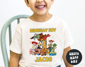 Custom Toy Story Birthday Boy Shirt Disney Birthday Sweatshirt Custom Name Age Birthday Tee Toddler Birthday Toy Story Woody Birthday Shirt