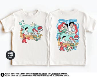 Disney Princess Ariel And Prince Eric Coquette Bow Shirt The Little Mermaid Shirt Disney Princess Sweatshirt Girls   Shirt