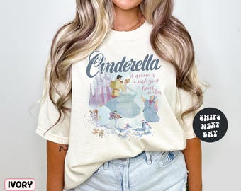 Disney Shirt Cinderella Princess Sweatshirt Cute Disney Princess Shirt Retro Cinderella Sweatshirt Princess Cinderella Comfort Colors® Shirt