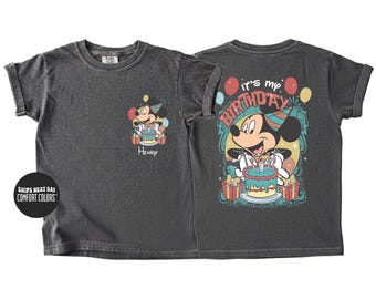 Camiseta Disney Birthday Comfort Colors® personalizada Sudadera "Es mi cumpleaños" Sudadera Disney Birthday Party Mickey Camiseta de cumpleaños para niño pequeño