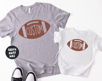 Custom Football Shirt Football Name Shirt Personalized Football Game Day Shirt Toddler Football Tee Football Season Sweatshirt Football Fan