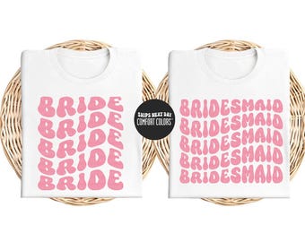 Matching Bride Bridesmaid Comfort Colors® Shirt Bridal Party Shirt Retro Bride Sweatshirt Bridesmaid Gift Matching Bachelorette Party Shirts