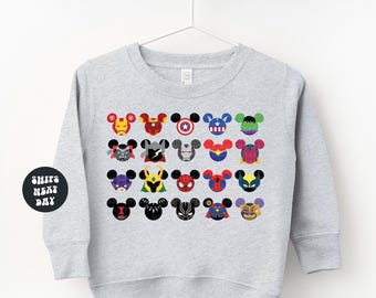 Disney Superhero Sweatshirt Avengers Mouse Ears Shirt Boys Disney Trip Family Matching Comfort Colors® Shirt