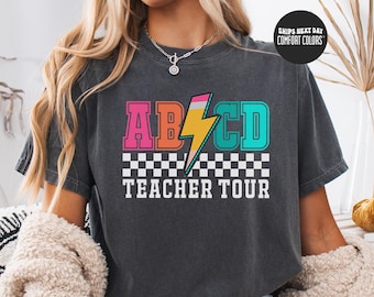 ABCD Teacher Tour Shirt Back To School Teacher Shirt Back To School Pre-K Kindergarten Teacher Elementary School Shirt Gift For New Teacher