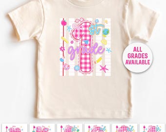 First Day of School Shirt Back To School Pre-K Tee Kindergarten Shirt First Second Grade All Grades Preppy Striped Comfort Colors® Shirt