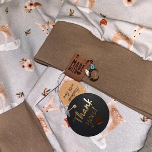 Baby, clothing set, hat, trousers, bloomers, hoodie with hood size 68-74 forest animals