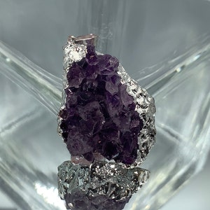 Druze Amethyst Necklace, Amethyst Pendant, Birthstone, Druzy Amethyst  Necklace, Amethyst Jewelry, Raw Amethyst Pendant, Amethyst Crystal