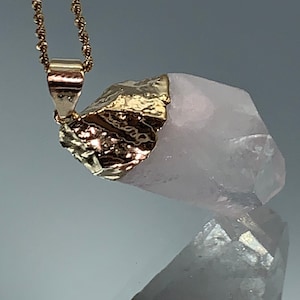 Quartz Pendant, Clear Quartz Pendant, Gold Quartz Pendant, Raw Quartz, Quartz Necklace, Clear Quartz Cristal Necklace, Raw Cristal Quartz