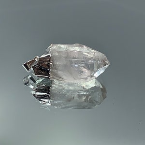 Raw Crystal Clear Quartz  Necklace, Raw Quartz, Healing Quartz, April Birthstone, Silver Plated Quartz, Quartz Pendant, Quartz Jewelry