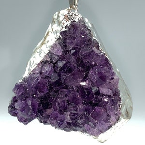 Raw Amethyst Crystal Necklace Healing Amethyst February Birthstone Raw Amethyst Pendant Amethyst Gemstone Amethyst Jewelry Amethyst Necklace