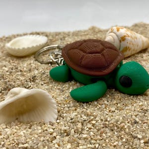 Turtle Keychain 3D Printed