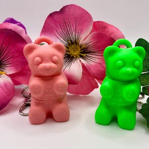 Candy Bear Keychain 3D Printed