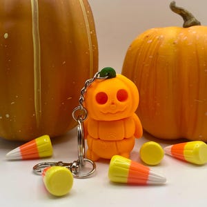 Tiny Pumpkin Fully Articulated 3D Printed Keychain